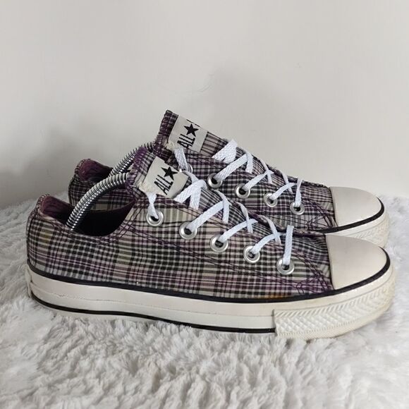 Converse All Star Plaid Sneakers - Picture 1 of 7